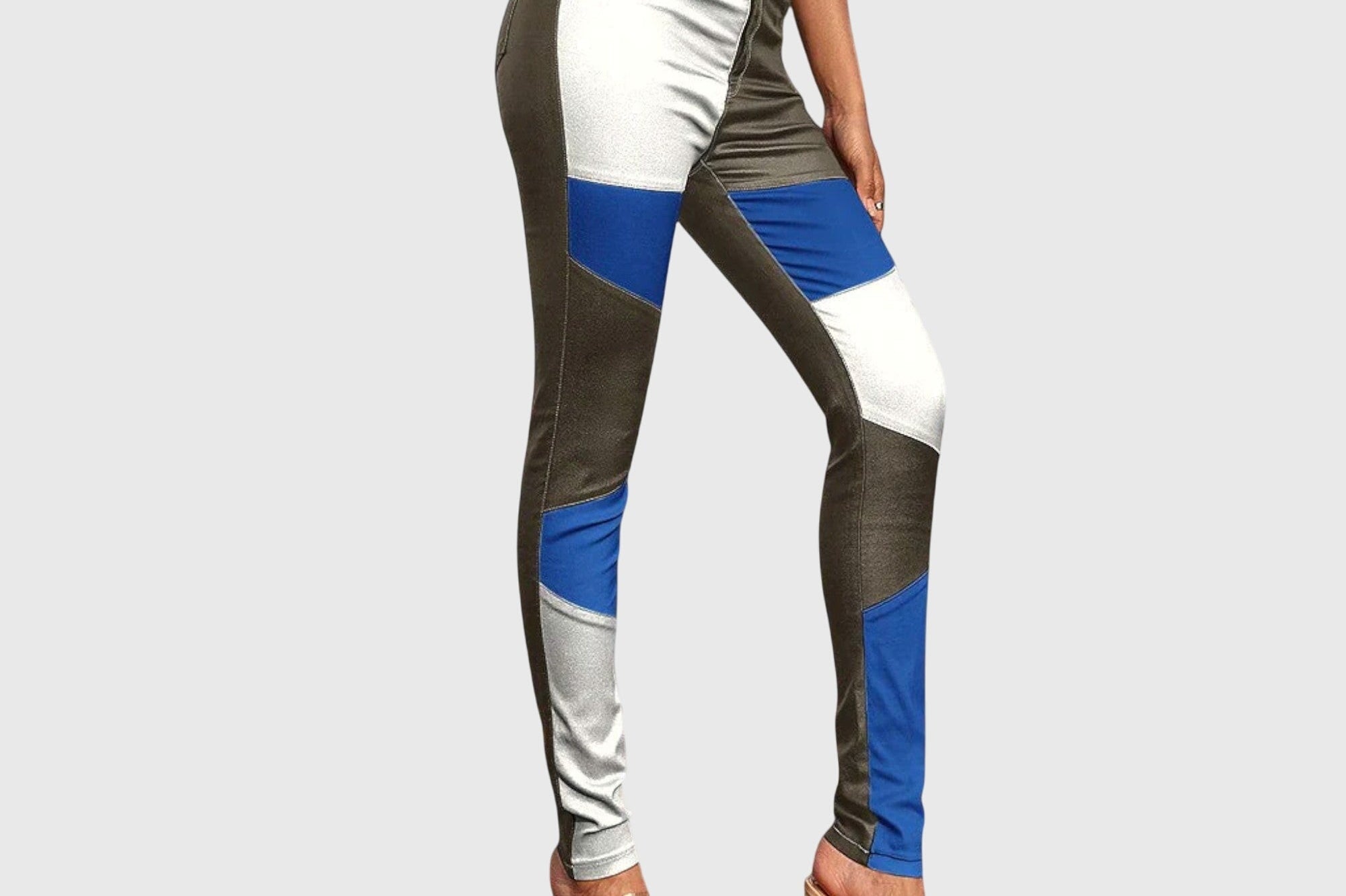 Calliope - Tube Pants with Color Block Pattern