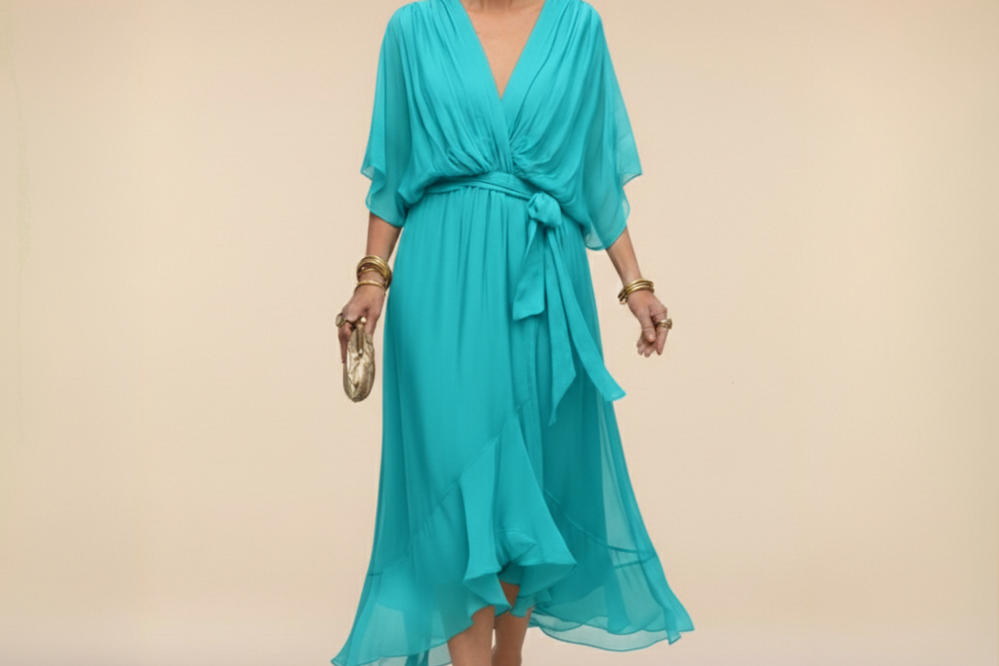 Monica | Elegant V-Neck Dress