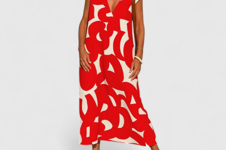 Koralia | Sophisticated V-Neck Dress