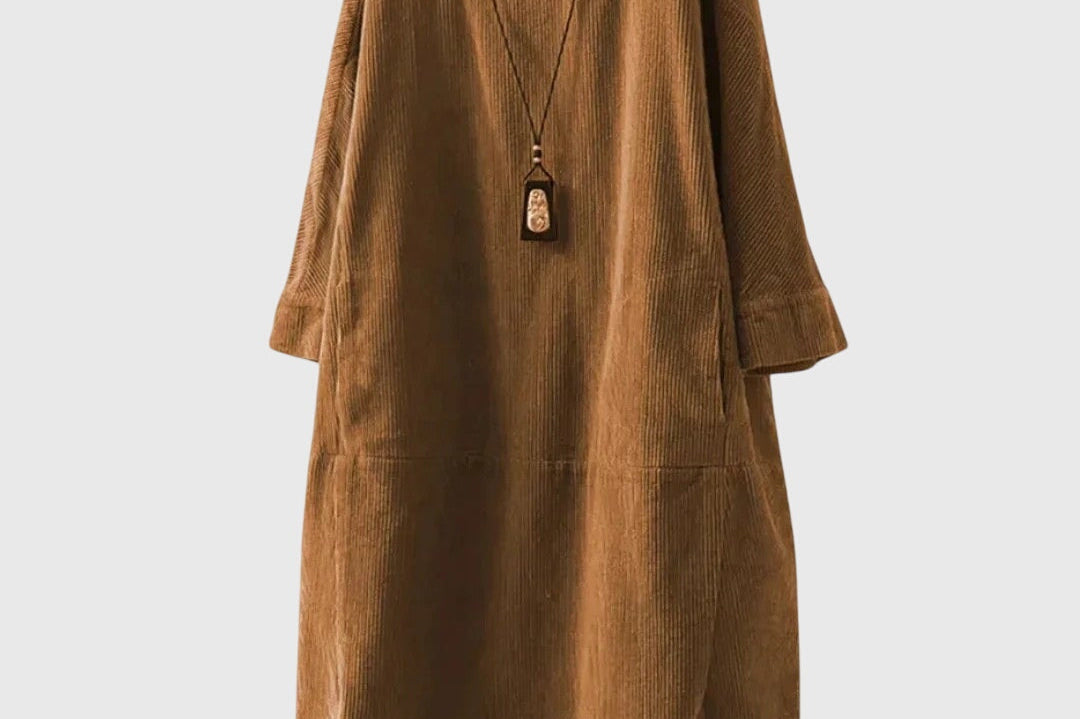 Grace | Relaxed Corduroy Midi Dress