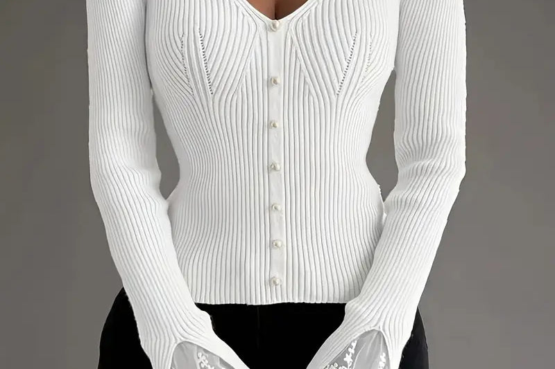 Skylar | Ribbed V-Neck Top