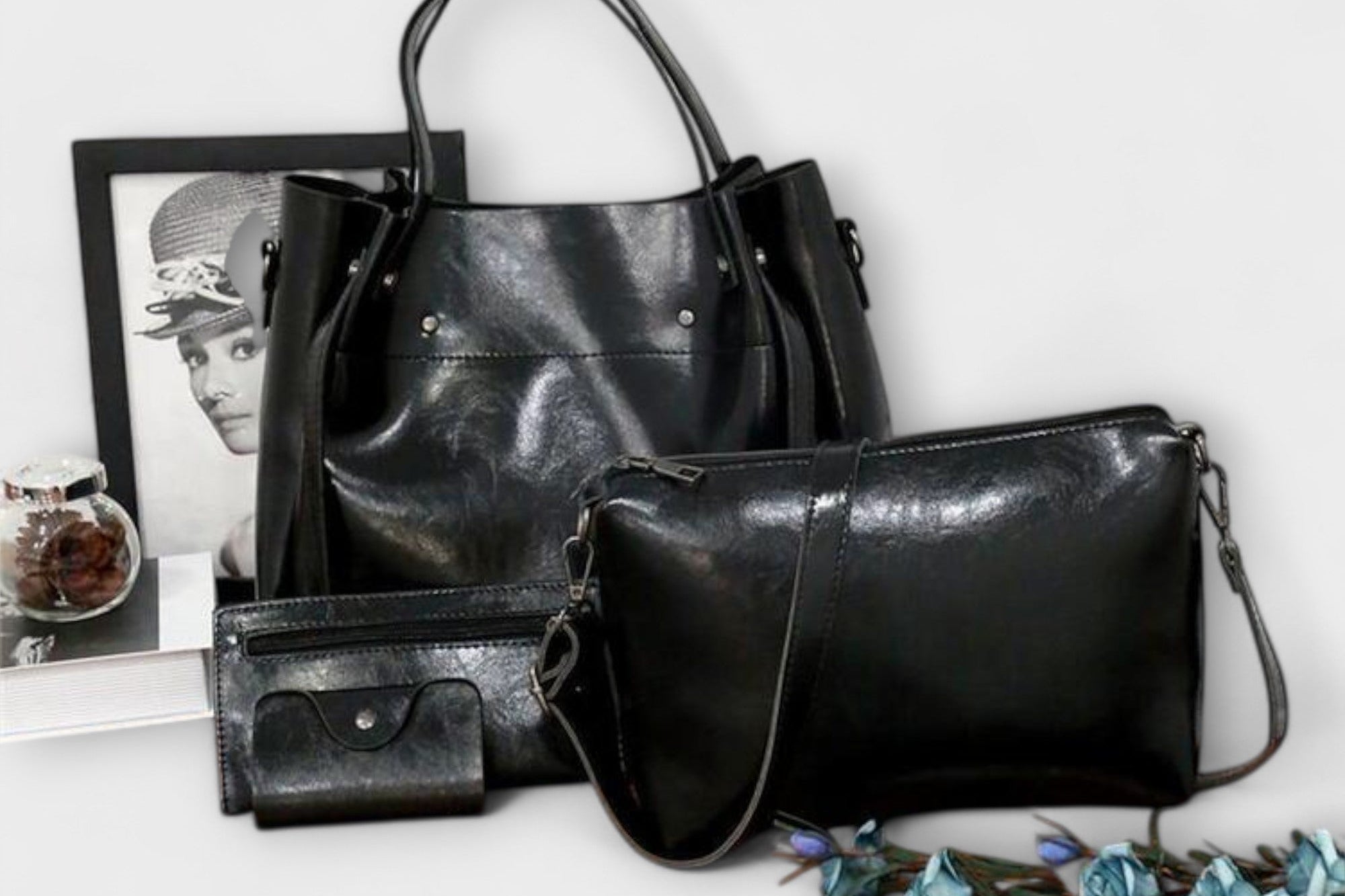 Olivia - 4-Piece Vintage Bag Set