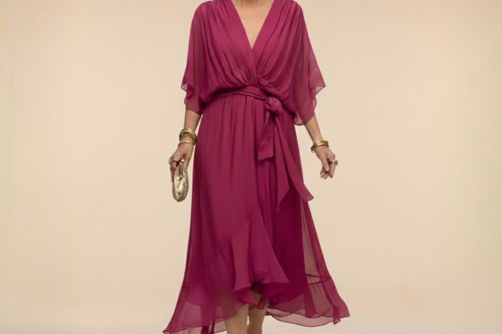 Monica | Elegant V-Neck Dress