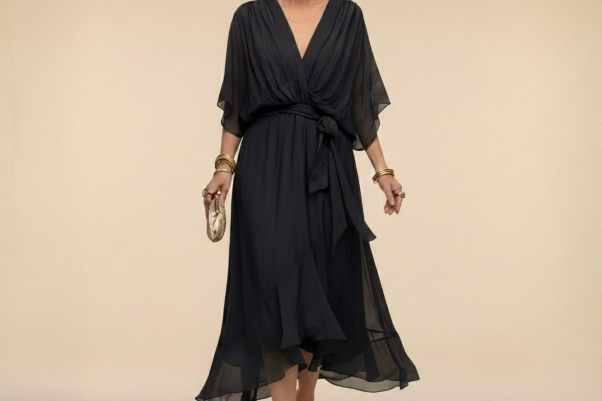 Monica | Elegant V-Neck Dress