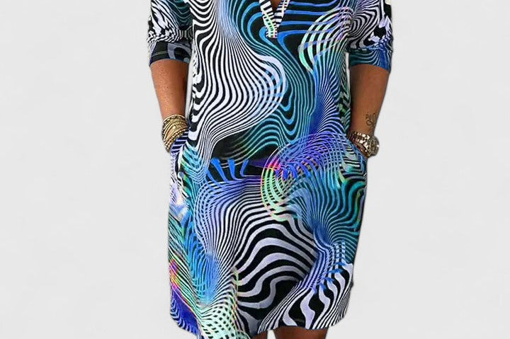 Helinae™ | Sophisticated V-neck Dress