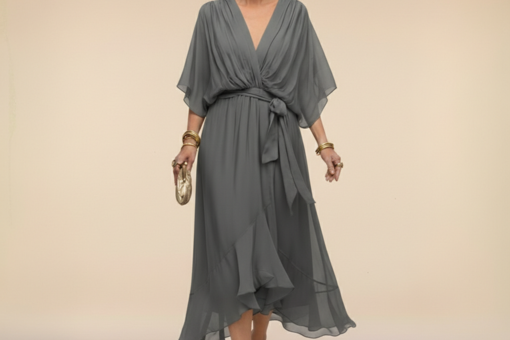 Monica | Elegant V-Neck Dress