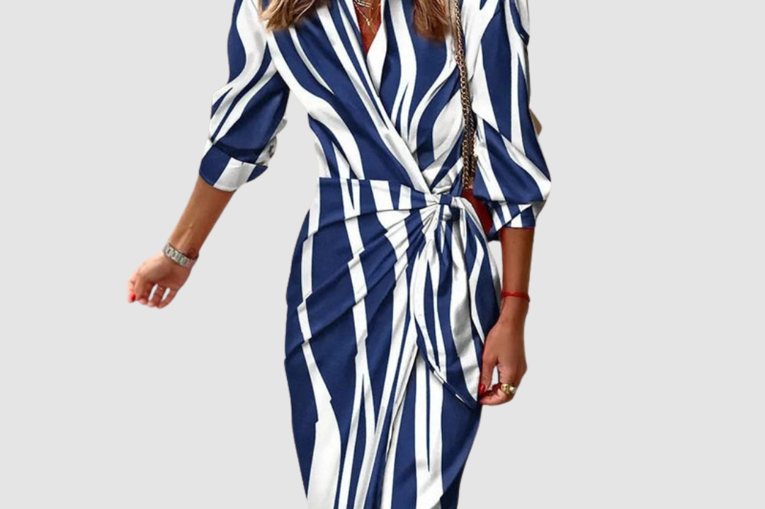 Arlissa | Elegant Striped Dress