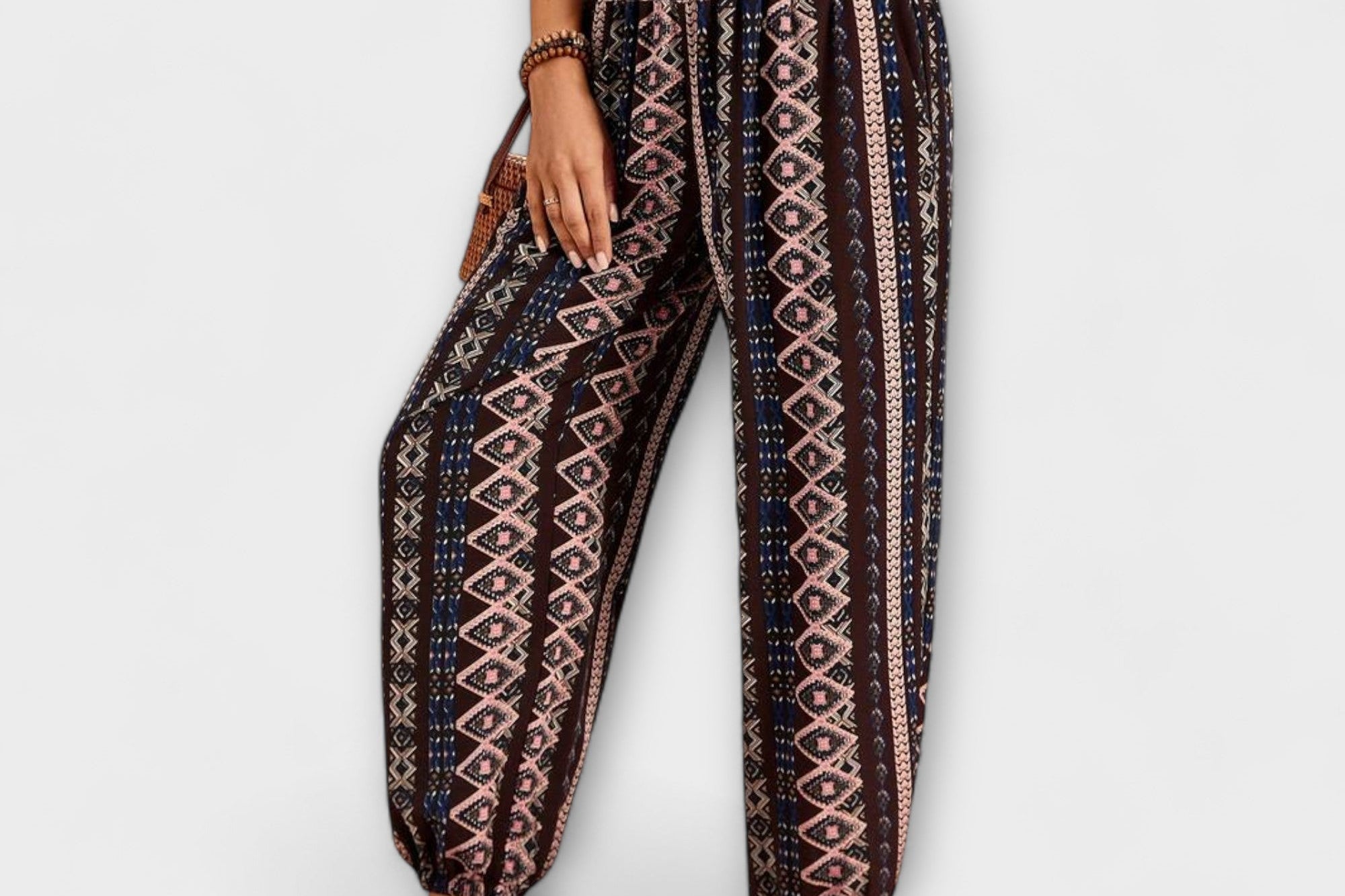 Scarlett - Pants with Ethnic Graphic