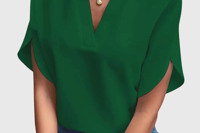 Beatrix™ | Soft and Elegant V-Neck Shirt