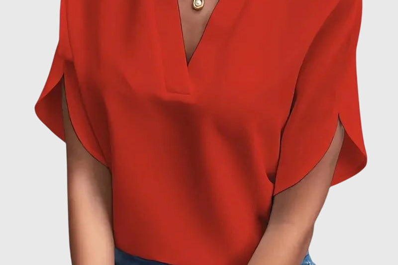 Beatrix™ | Soft and Elegant V-Neck Shirt