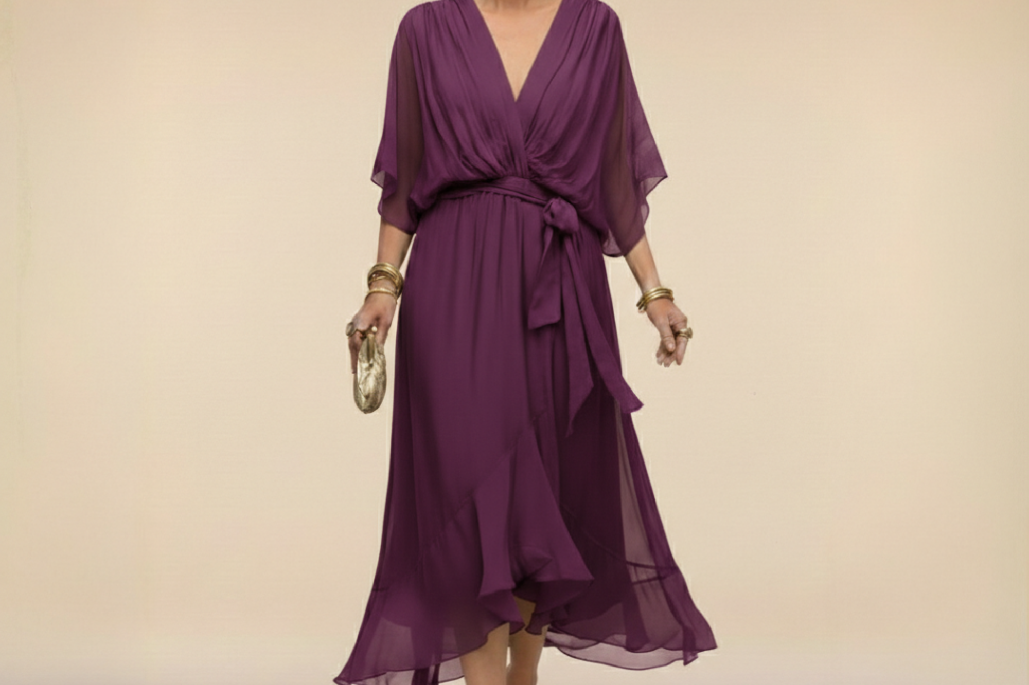 Monica | Elegant V-Neck Dress