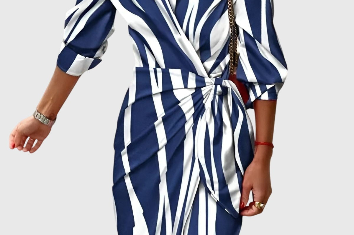 Everly™ | Elegant Wrap Dress with Print