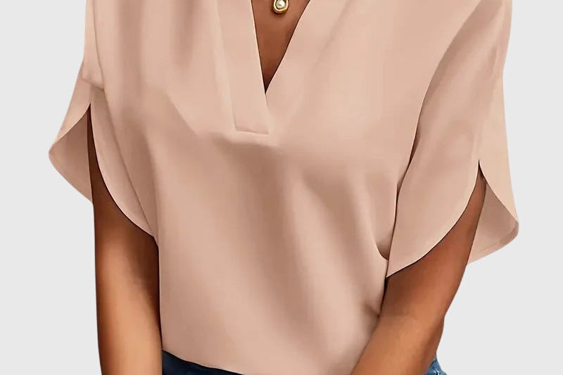 Beatrix™ | Soft and Elegant V-Neck Shirt