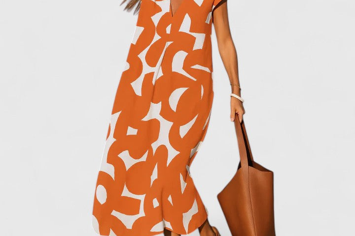 Koralia | Sophisticated V-Neck Dress