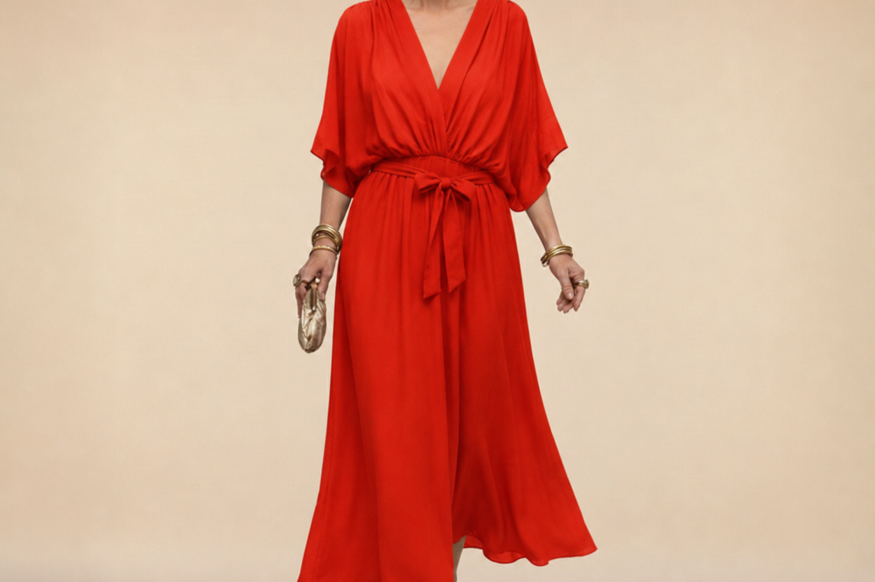 Monica | Elegant V-Neck Dress