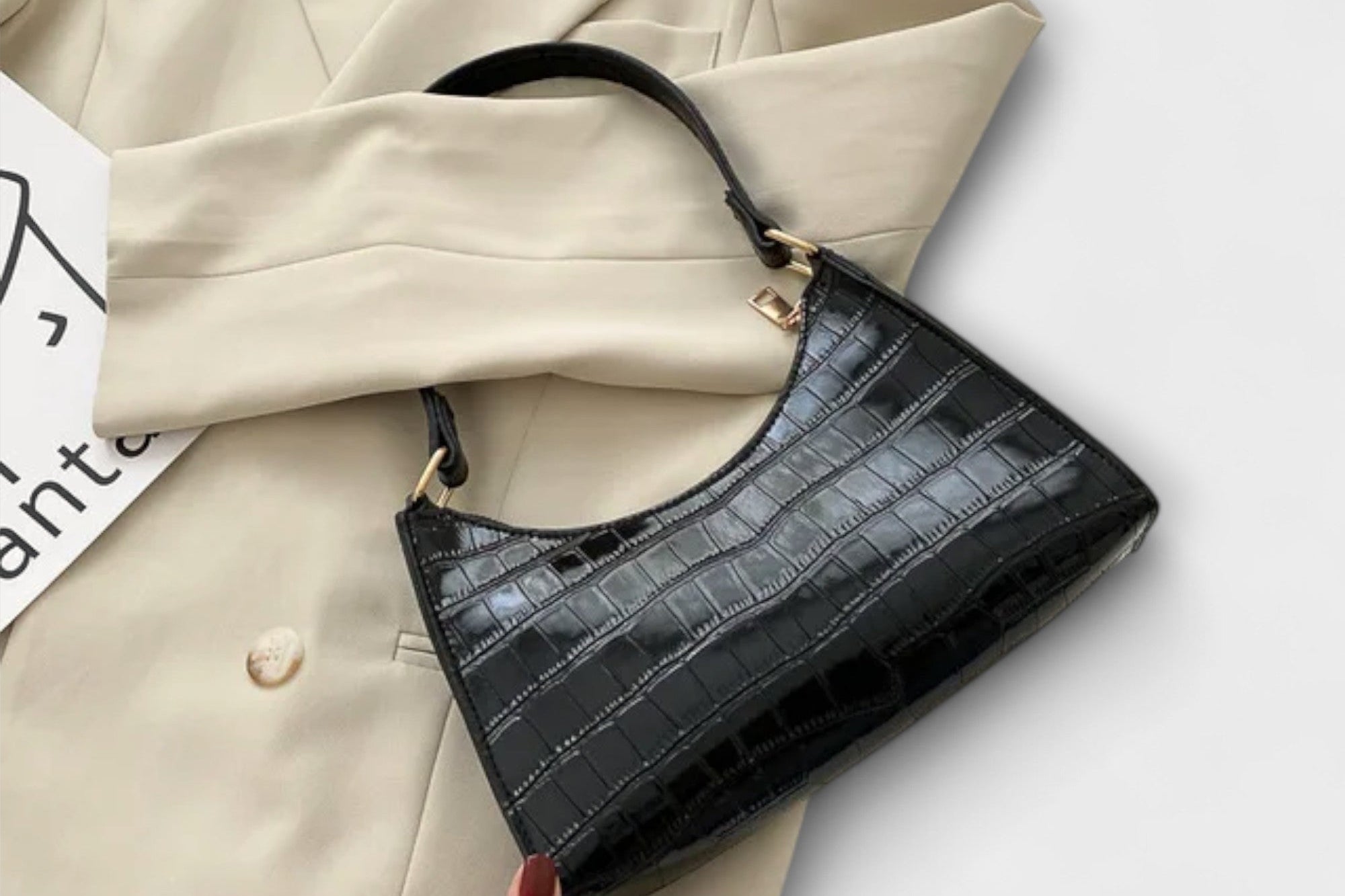 Olivia - Shiny Leather Bag