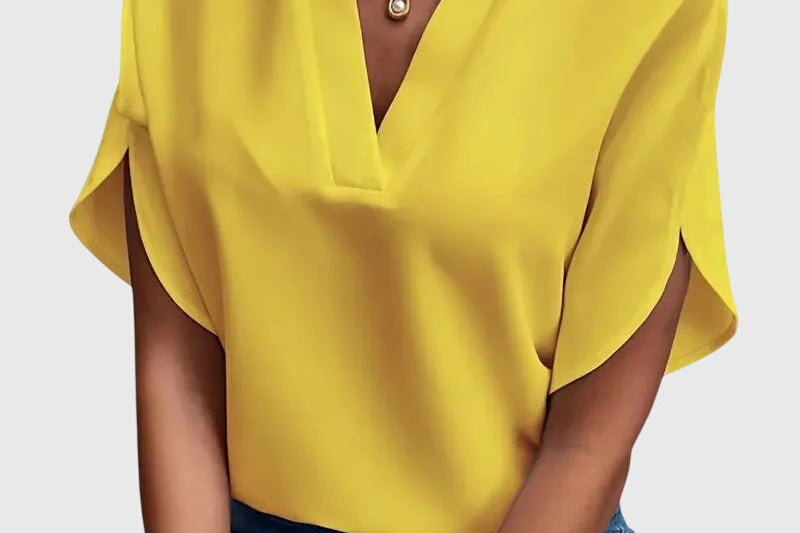 Beatrix™ | Soft and Elegant V-Neck Shirt