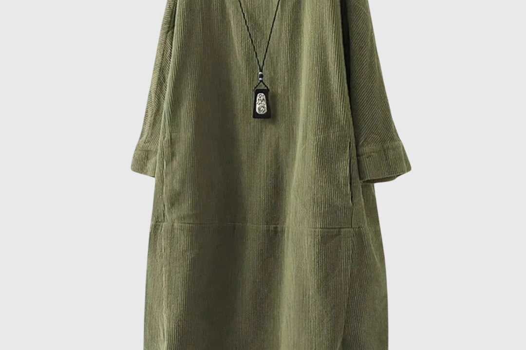 Grace | Relaxed Corduroy Midi Dress