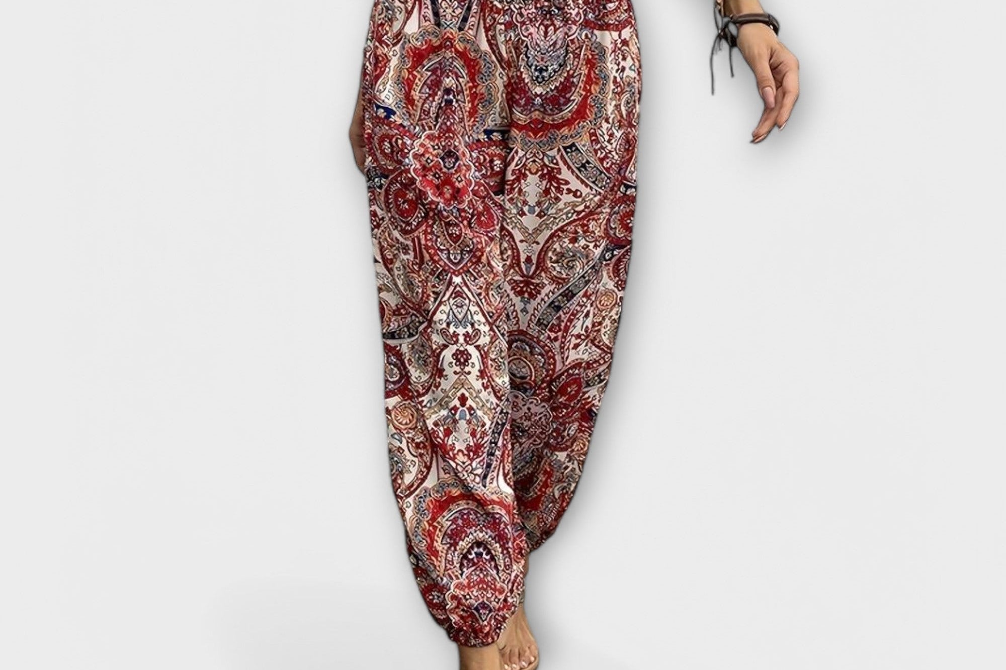 Scarlett - Pants with Ethnic Graphic