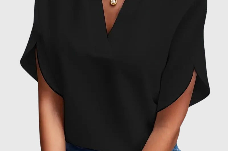 Beatrix™ | Soft and Elegant V-Neck Shirt