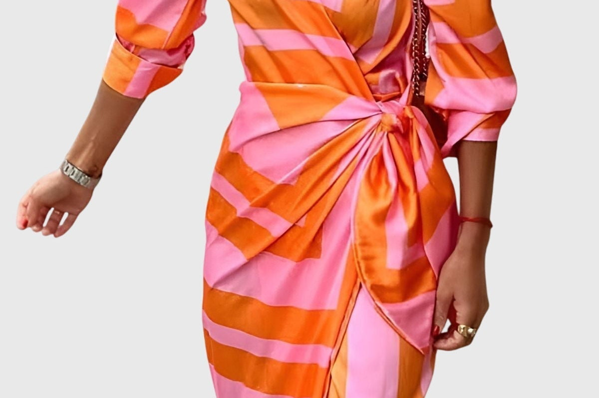 Everly™ | Elegant Wrap Dress with Print
