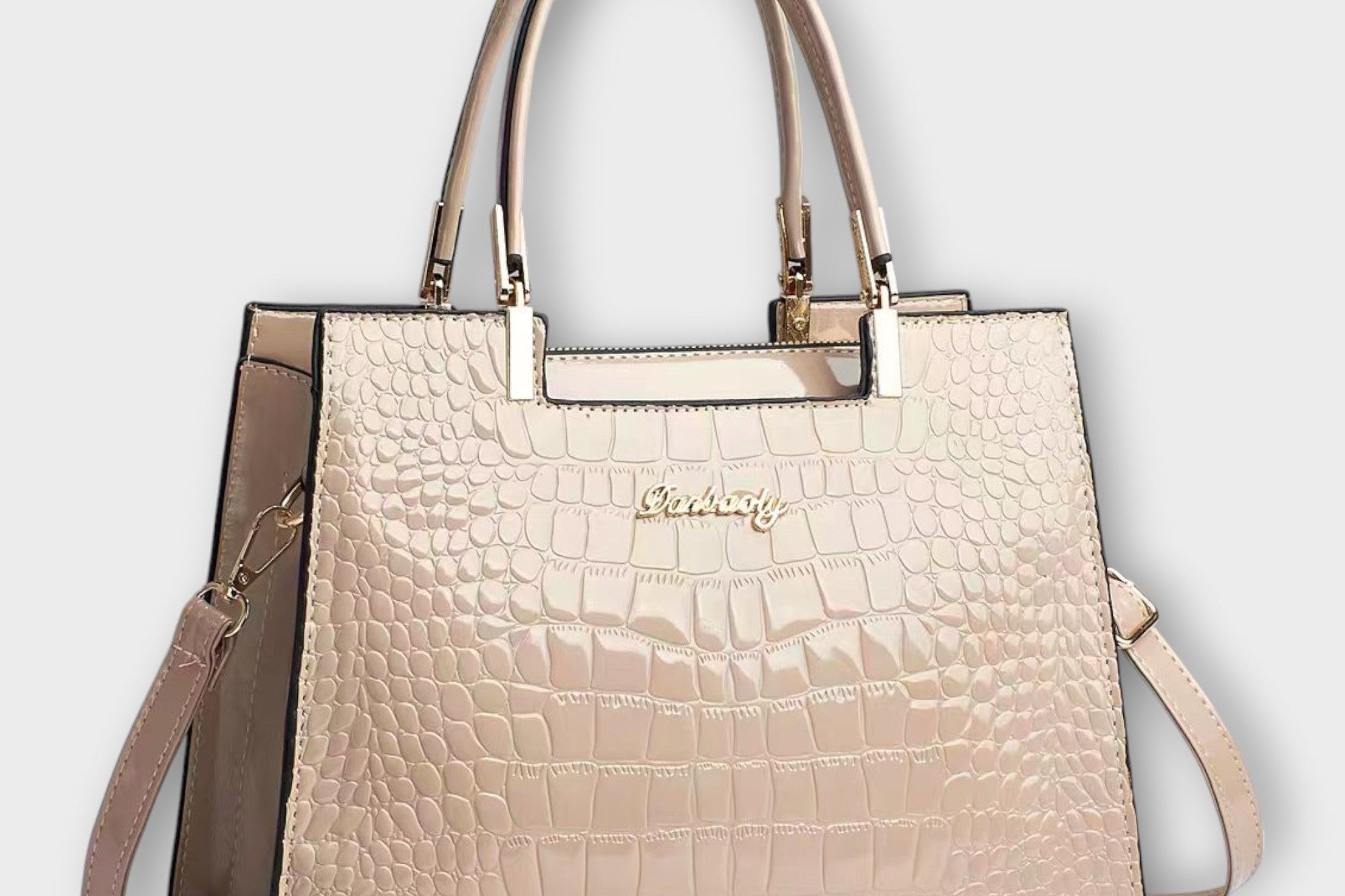 Olivia - Glossy Crocodile Pattern Handbag