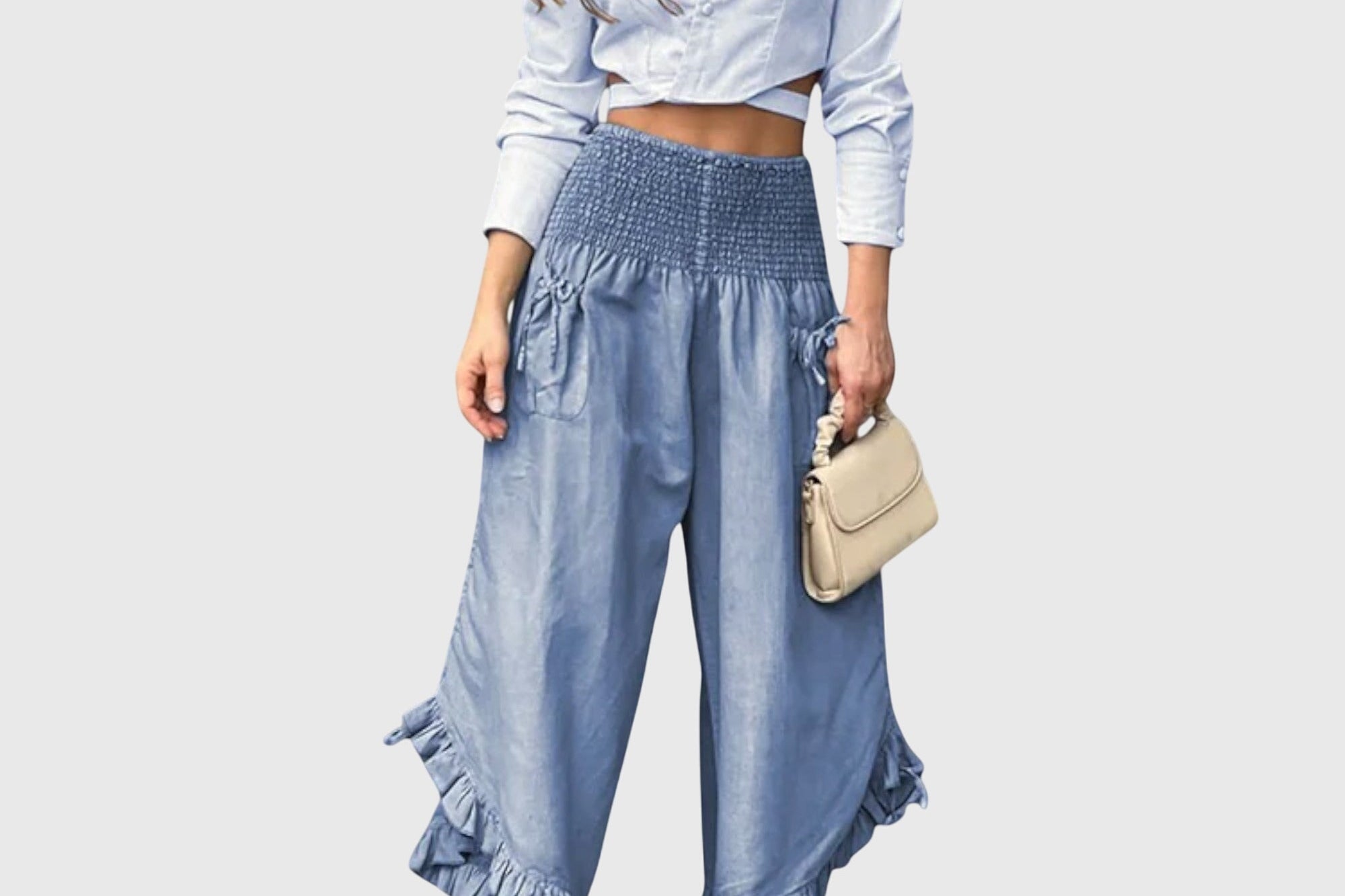 Jaya - Casual Pants with Fashionable Pleats