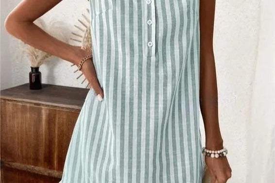 Frenzi | Striped Shirt Dress