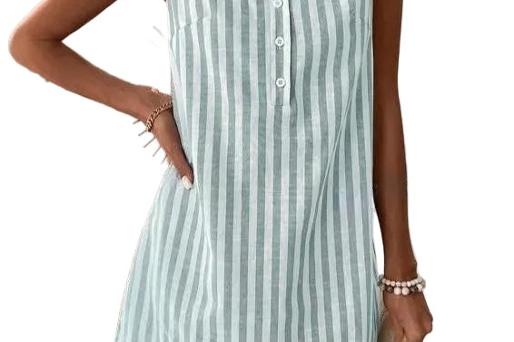 Frenzi | Striped Shirt Dress