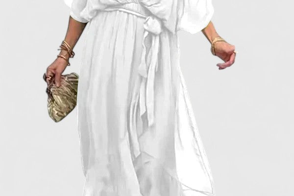 Nada | Elegant V Neck Dress